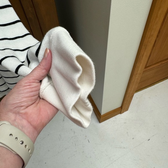 J. Crew striped sweater/ long sleeve shirt 2XL L30in 26-27in pit 3button collar - Picture 7 of 10